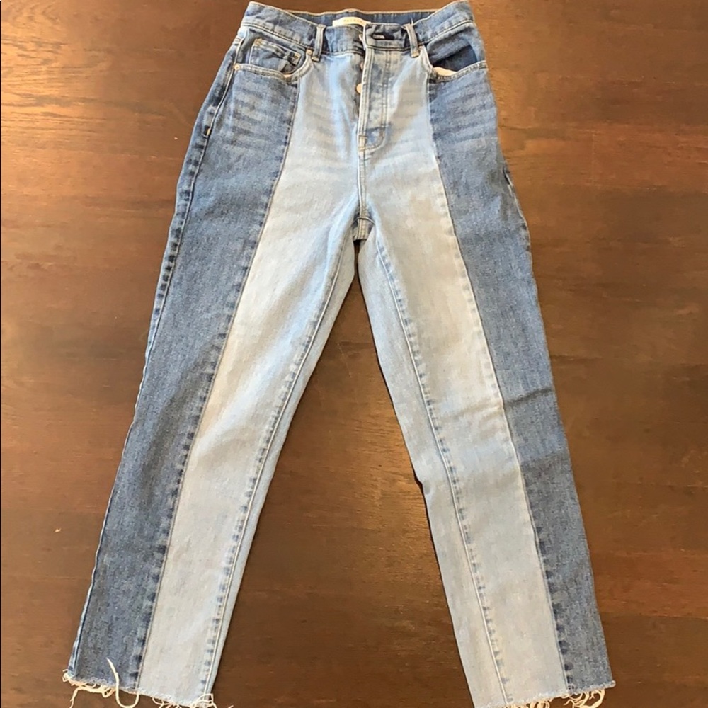 two toned mom jeans